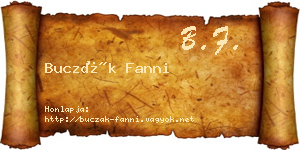 Buczák Fanni névjegykártya